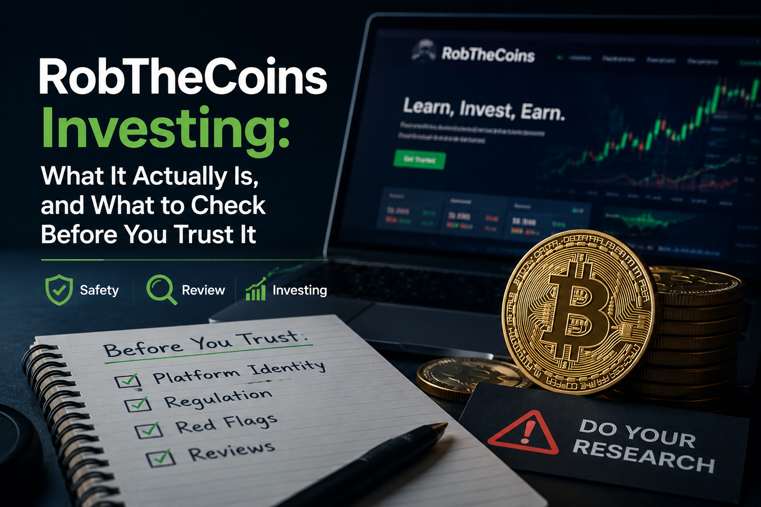 RobTheCoins Investing guide showing what it is and what to check before trusting the platform