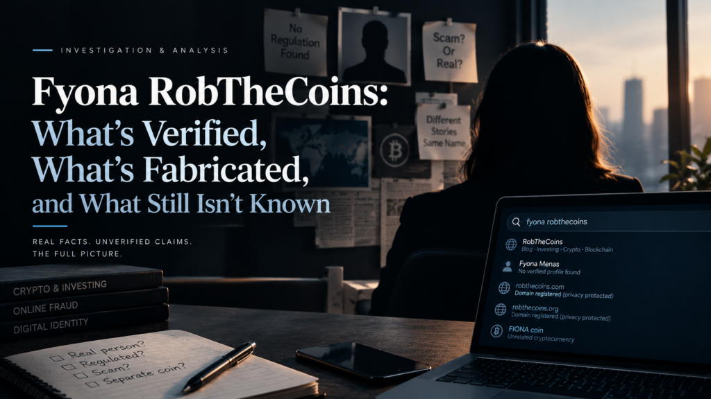 Fyona RobTheCoins investigation into verified claims, fabricated stories, and unknown details